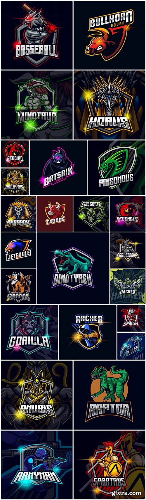 Bundle mascot logo vector design vol 16