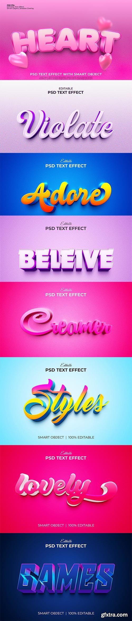 Psd text effect set vol 54
