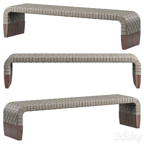 '3dsky Pro - BRERA Tanned leather bench' '3dsky Pro - BRERA Tanned leather bench'