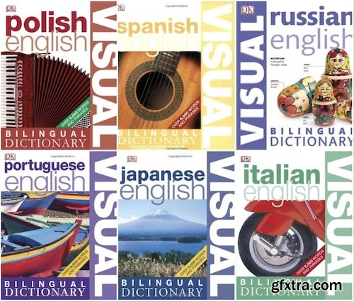 12 DK Bilingual Visual Dictionary Books Collection By DK Publishing