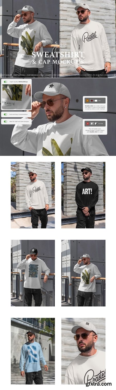 MockupCloud - Sweatshirt & Cap Mockups