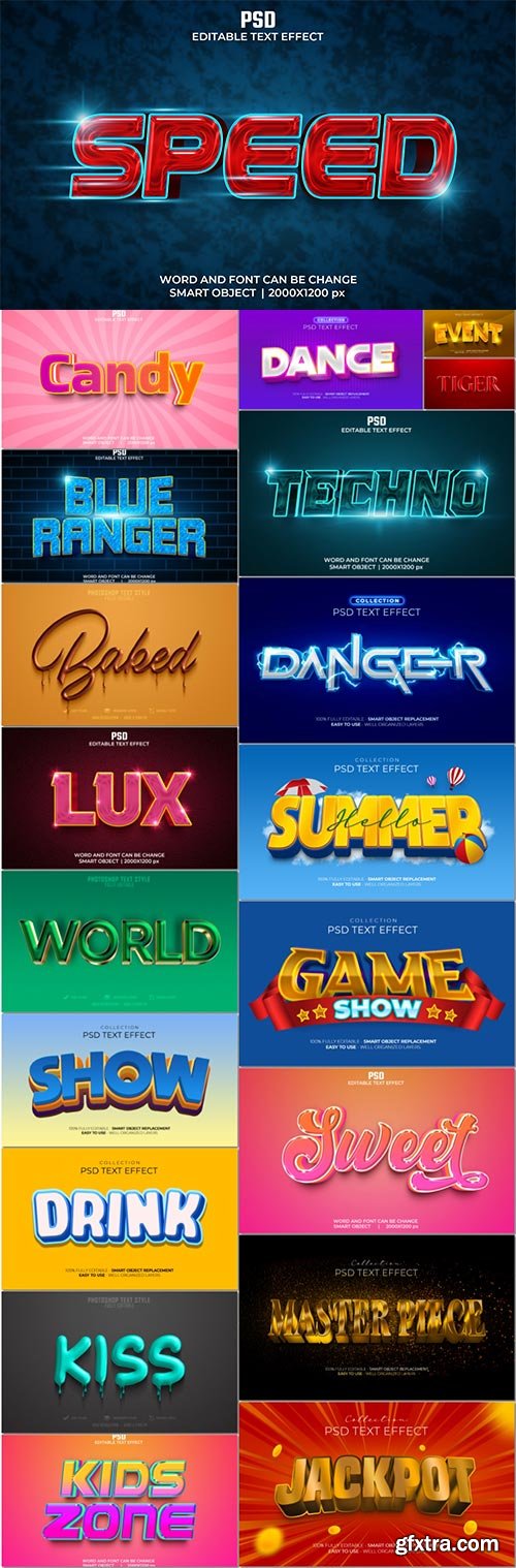 Bundle 3d text style effect in psd vol 17 Bundle 3d text style effect in psd vol 17