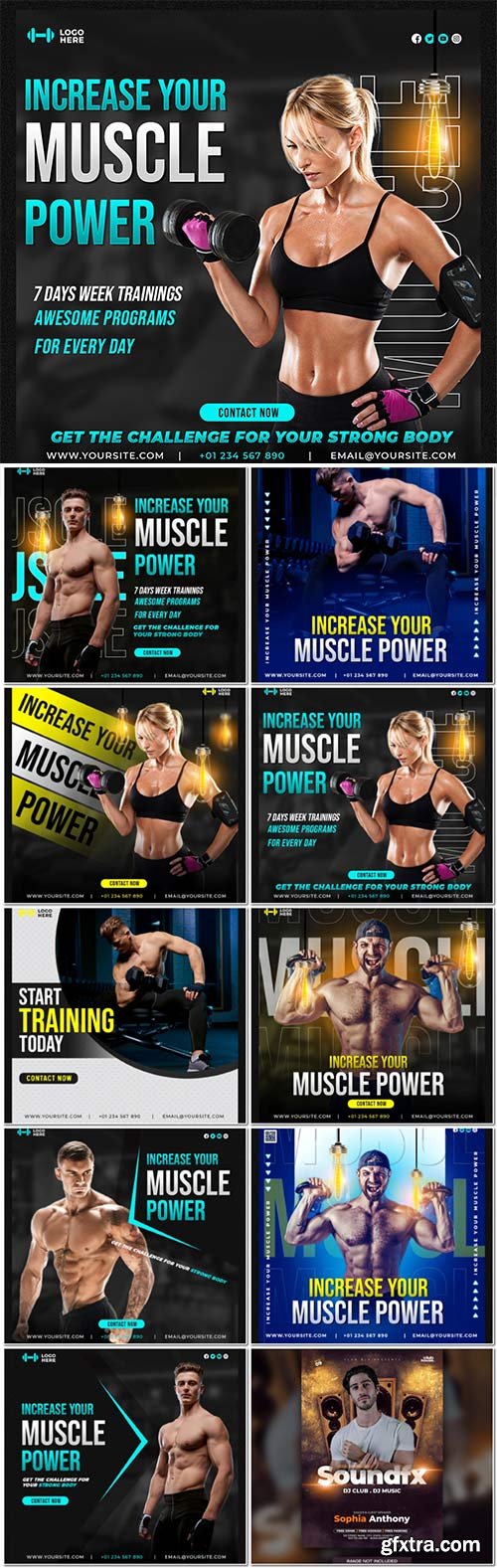 Sport social media promotion psd flyer template vol 13