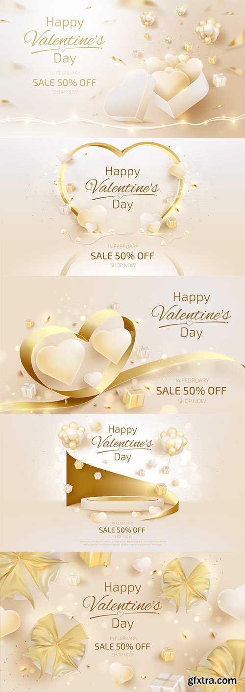 Vector valentine's day luxury background