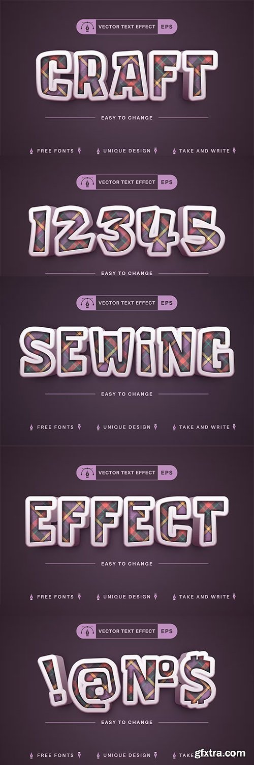 Craft Tartan - Editable Text Effect, Font Style
