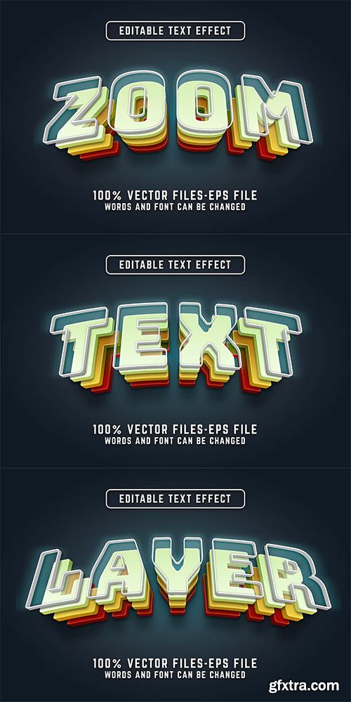 Zoom Editable Text Effect