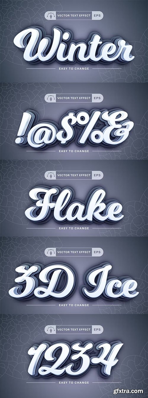 3D Winter - Editable Text Effect, Font Style 3D Winter - Editable Text Effect, Font Style