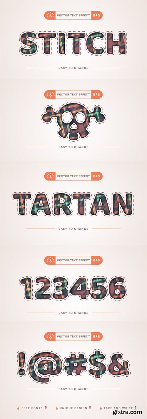 Tartan - Editable Text Effect, Font Style Tartan - Editable Text Effect, Font Style