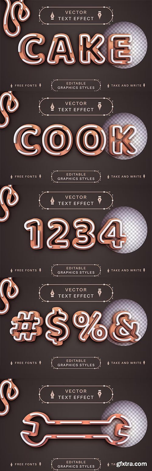 Cake With Glaze - Editable Text Effect, Font Style Cake With Glaze - Editable Text Effect, Font Style