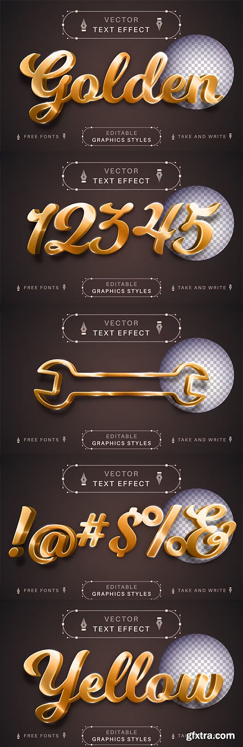 Golden Metal - editable text effect, font style Golden Metal - editable text effect, font style