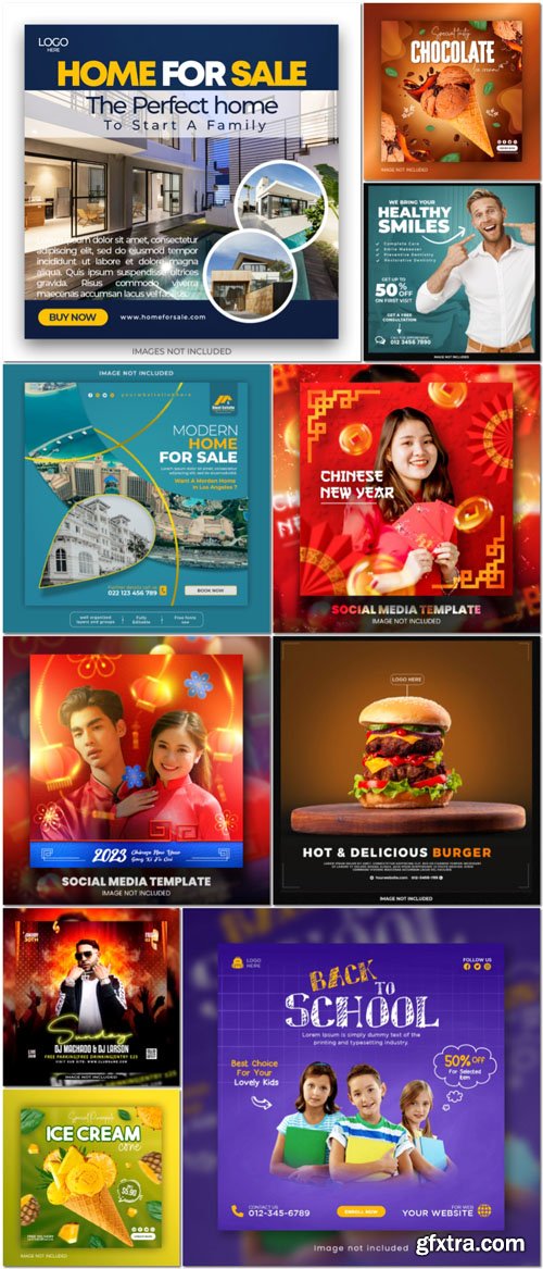 Flyer social media post, psd banner set vol 60 Flyer social media post, psd banner set vol 60