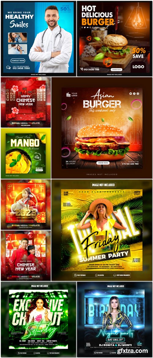 Flyer social media post, psd banner set vol 65 Flyer social media post, psd banner set vol 65