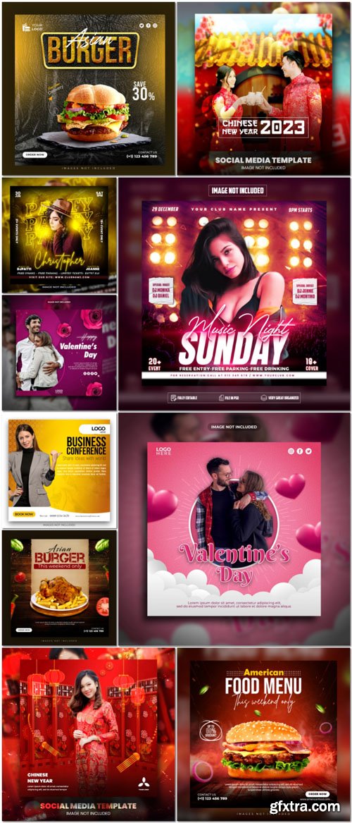 Flyer social media post, psd banner set vol 62 Flyer social media post, psd banner set vol 62