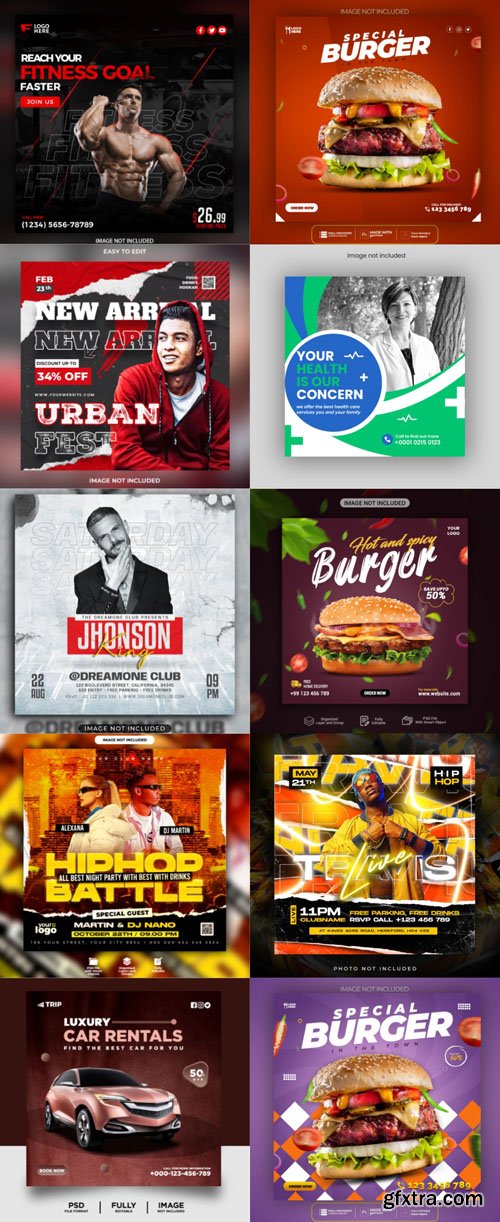 Flyer social media post, psd banner set vol 74 Flyer social media post, psd banner set vol 74