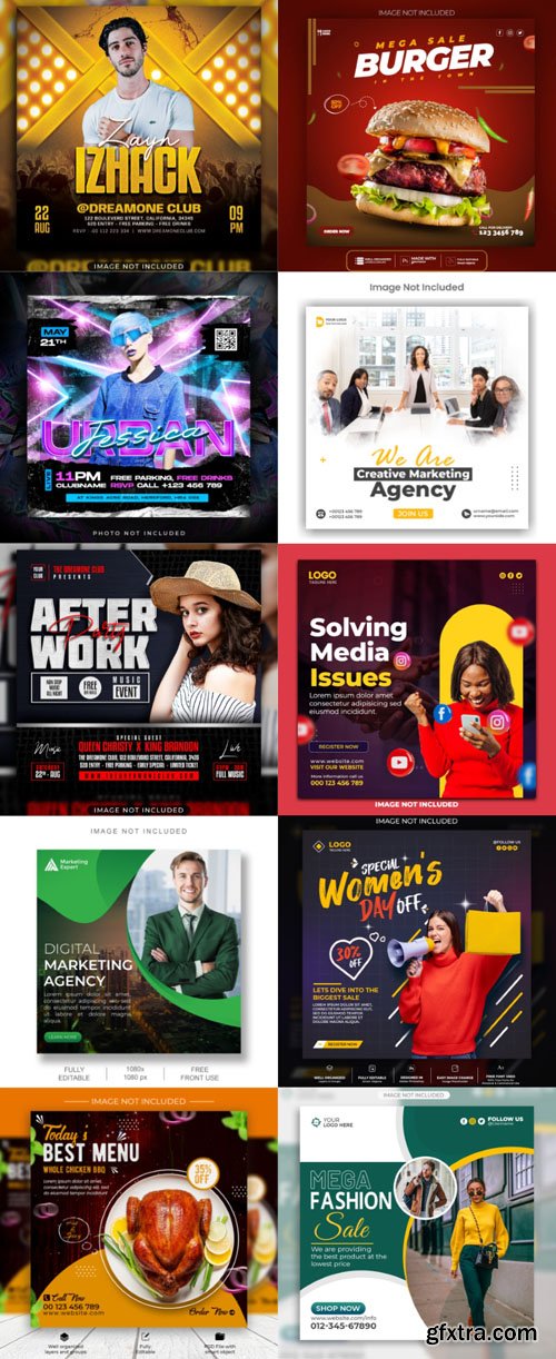 Flyer social media post, psd banner set vol 75 Flyer social media post, psd banner set vol 75