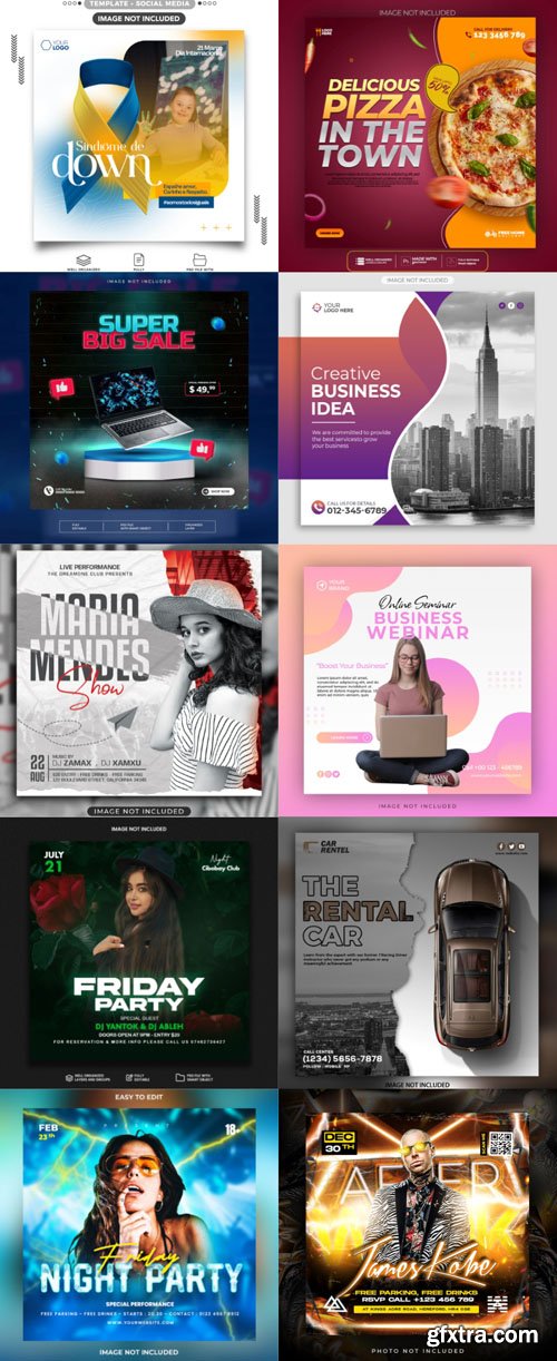 Flyer social media post, psd banner set vol 72 Flyer social media post, psd banner set vol 72