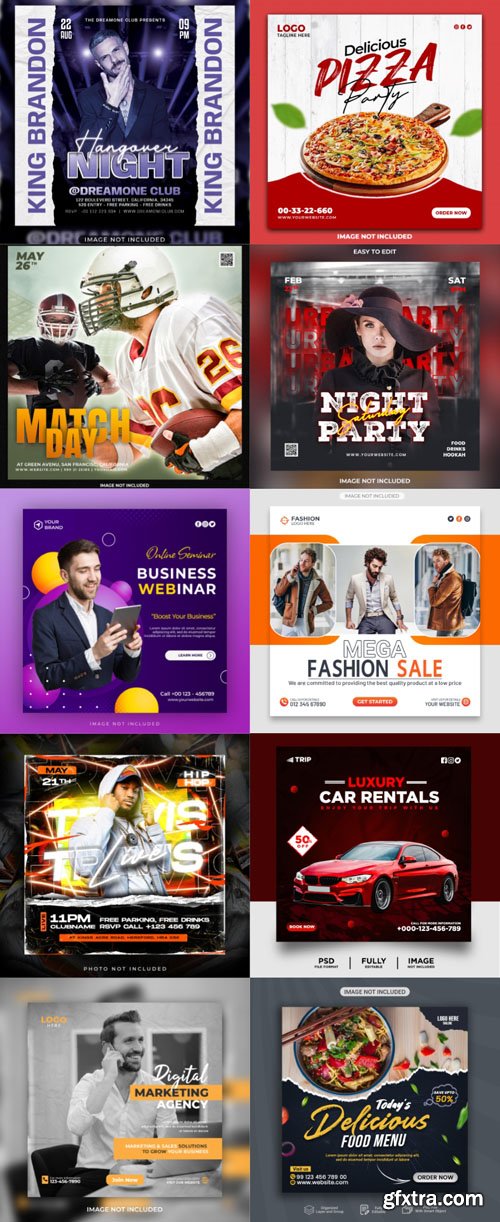 Flyer social media post, psd banner set vol 69 Flyer social media post, psd banner set vol 69