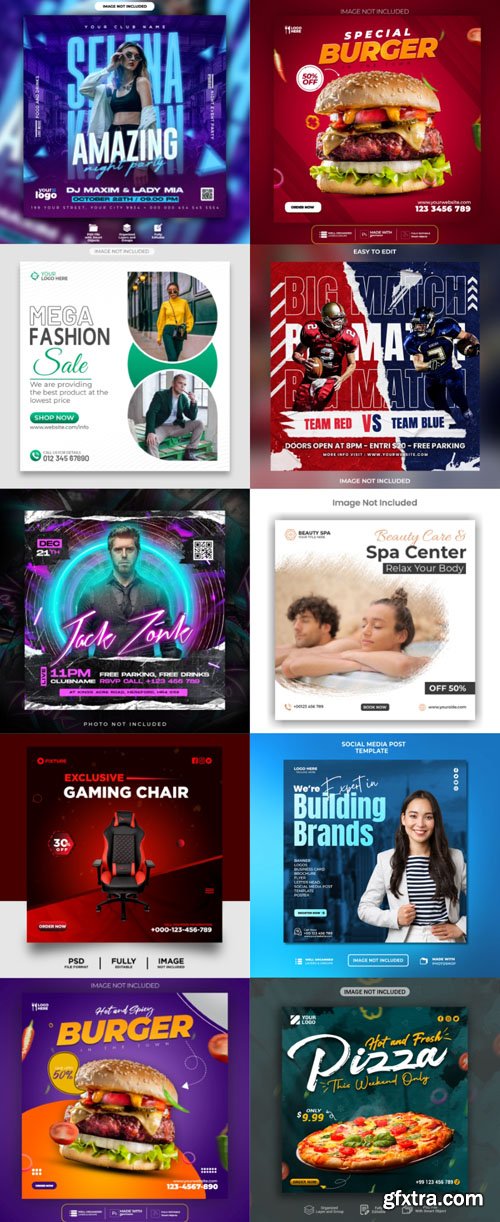 Flyer social media post, psd banner set vol 66 Flyer social media post, psd banner set vol 66