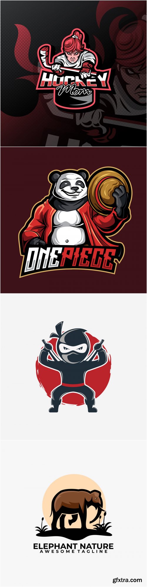 Vector Logo Illustrations in Different Styles Set 20