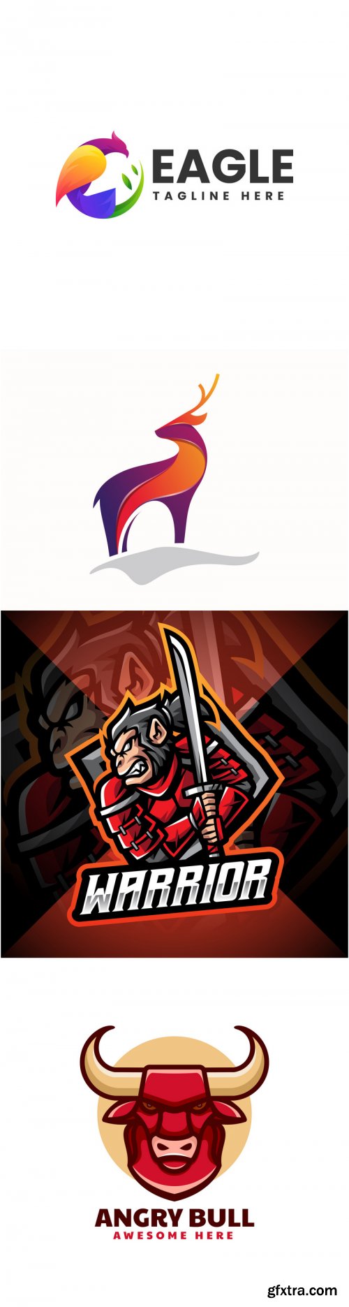 Vector Logo Illustrations in Different Styles Set 20