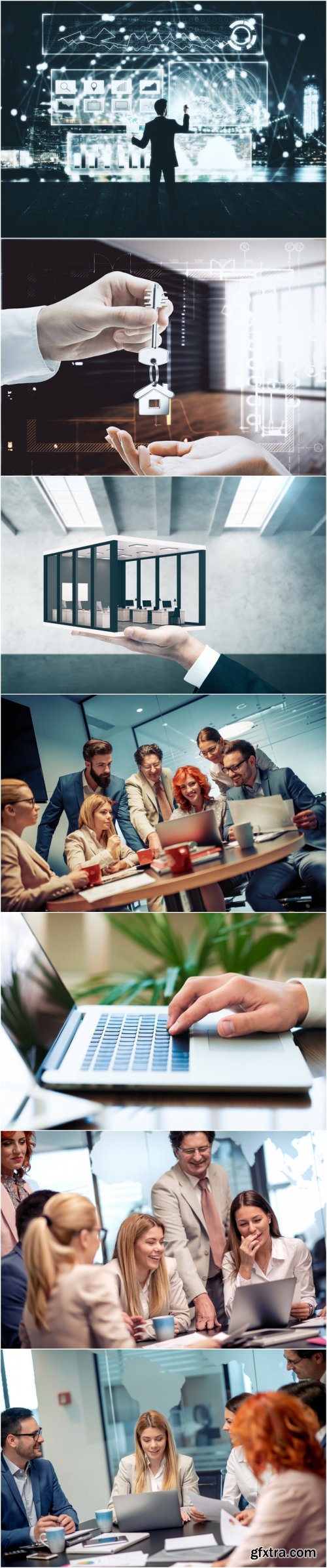Business Themes Young People, Teamwork in the Office - Stock Photo Set 23