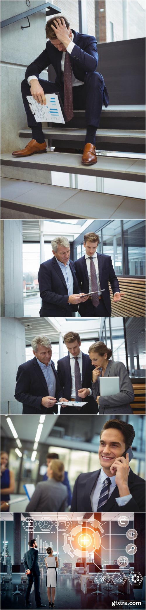 Business Themes Young People, Teamwork in the Office - Stock Photo Set 23