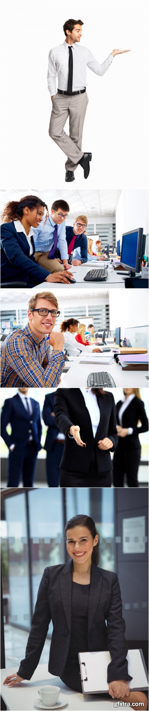 Business Themes Young People, Teamwork in the Office - Stock Photo Set 23