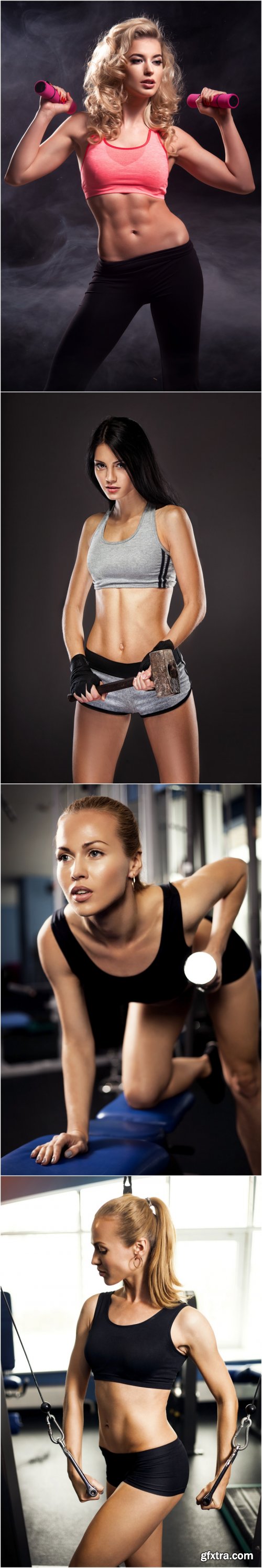 Sports Themes Men and Women in the Gym - Stock Photo Set 26