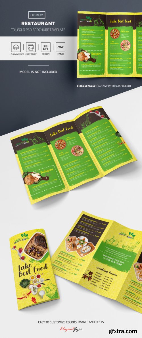 Restaurant – Tri-Fold PSD Brochure Template