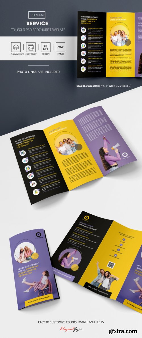 Service – Tri-Fold Brochure PSD Template