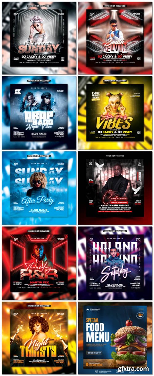 Flyer social media post, psd banner set vol 82 Flyer social media post, psd banner set vol 82