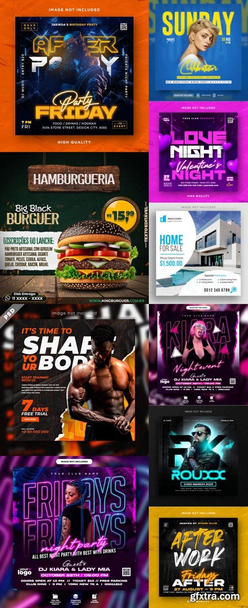 Flyer social media post, psd banner set vol 77 Flyer social media post, psd banner set vol 77