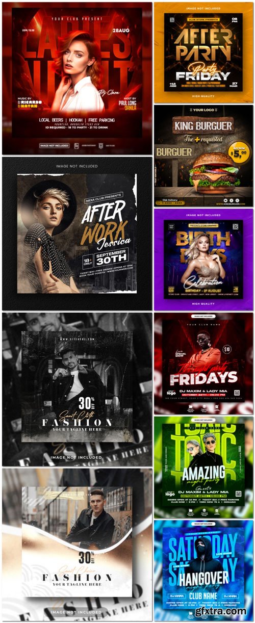 Flyer social media post, psd banner set vol 80 Flyer social media post, psd banner set vol 80