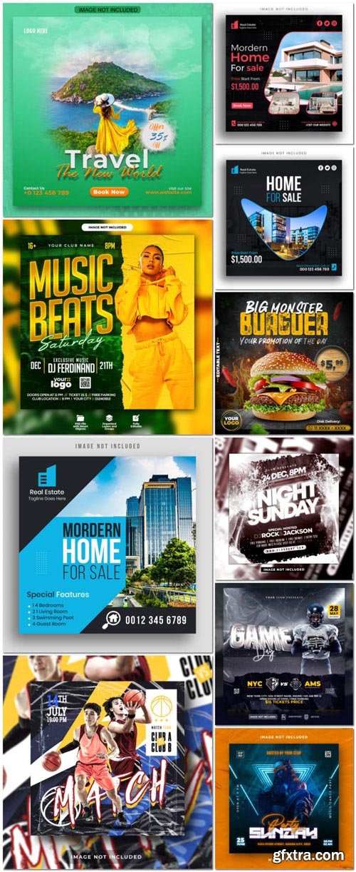 Flyer social media post, psd banner set vol 79 Flyer social media post, psd banner set vol 79