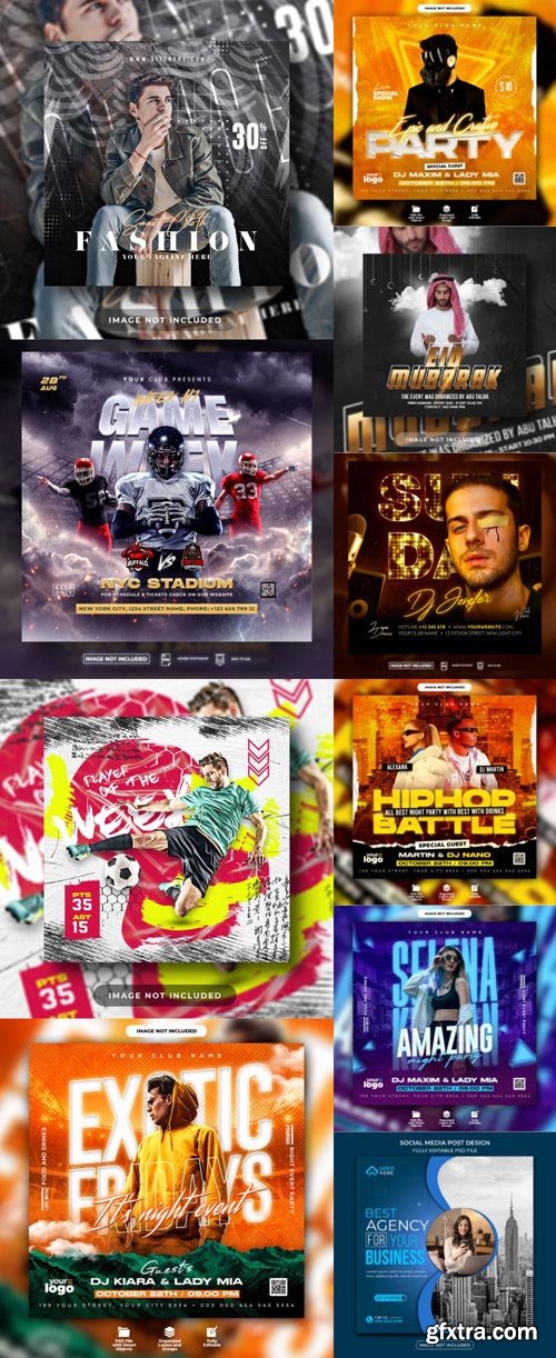 Flyer social media post, psd banner set vol 76 Flyer social media post, psd banner set vol 76