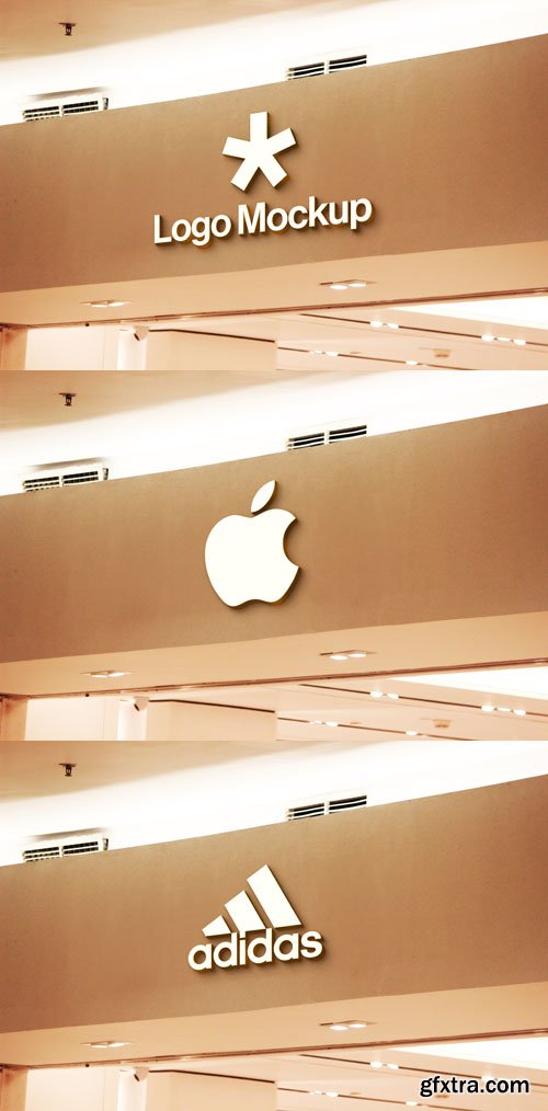 3D Logo PSD Mockup Template 3D Logo PSD Mockup Template