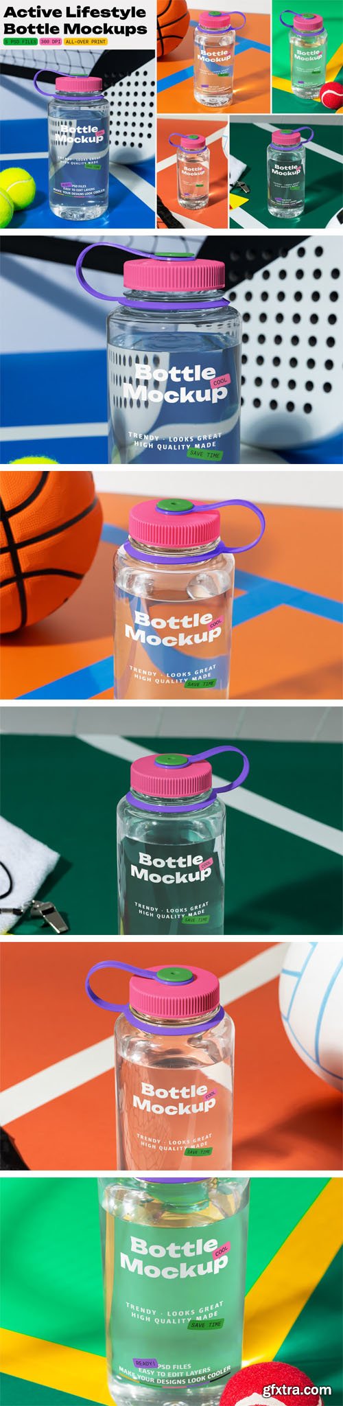 Active Lifestyle Bottle PSD Mockup Templates Active Lifestyle Bottle PSD Mockup Templates