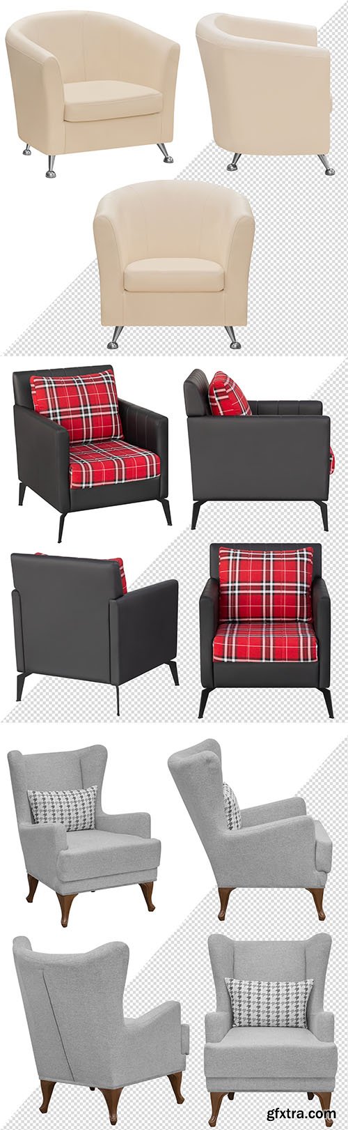 PSD upholstered armchair for the office or at home isolated from the background PSD upholstered armchair for the office or at home isolated from the background