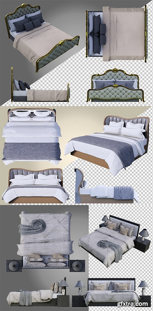 PSD bed with furniture mockup, design interior 3d rendering PSD bed with furniture mockup, design interior 3d rendering