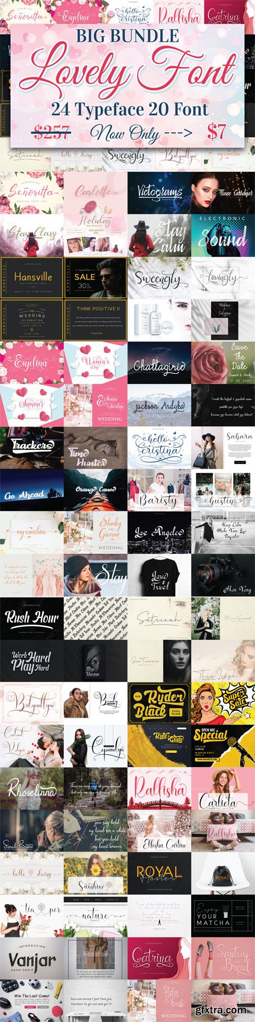 BIG BUNDLE - Lovely Font Collections - 20 Premium Fonts BIG BUNDLE - Lovely Font Collections - 20 Premium Fonts