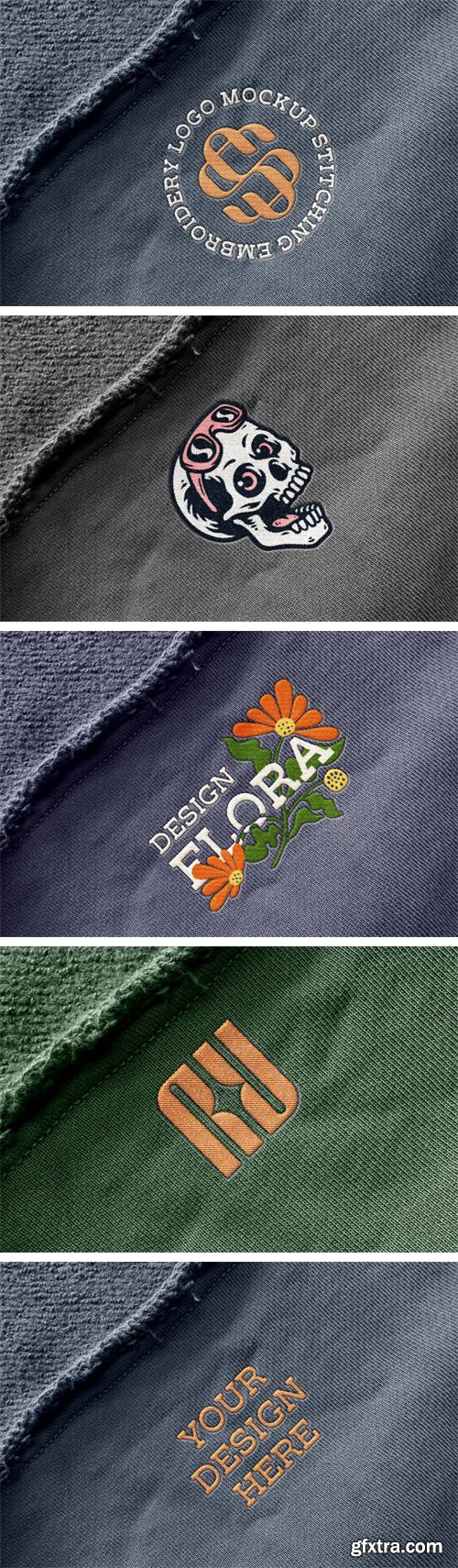 Stitching Embroidery Logo PSD Mockup Template Stitching Embroidery Logo PSD Mockup Template
