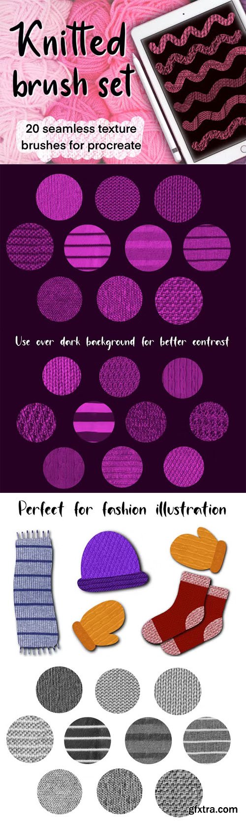 Knitted Seamless Brushes for Procreate Knitted Seamless Brushes for Procreate