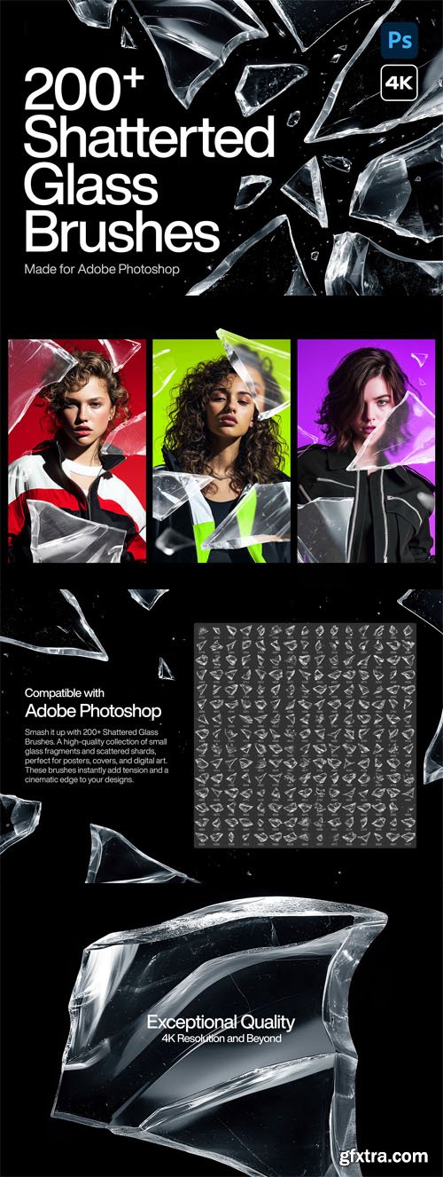 Shattered Glass Brushes for Photoshop Shattered Glass Brushes for Photoshop