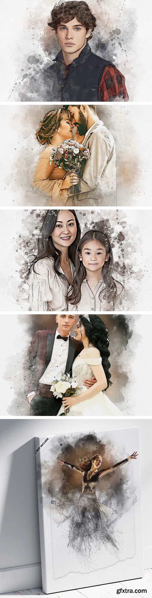 Watercolor Photo Effects Collection Watercolor Photo Effects Collection