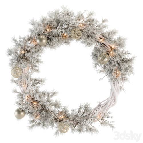 '3dsky Pro - Christmas Decoration 17 - White Wreath'
