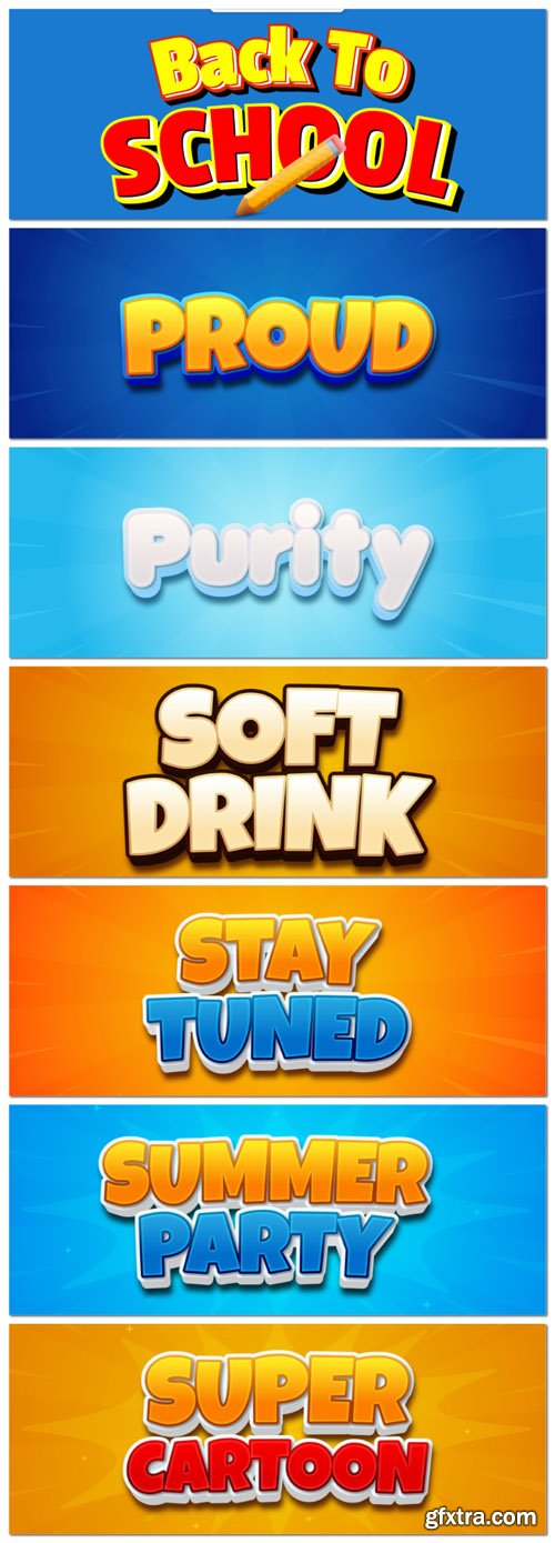 Vector editable text effect, font style vol 10