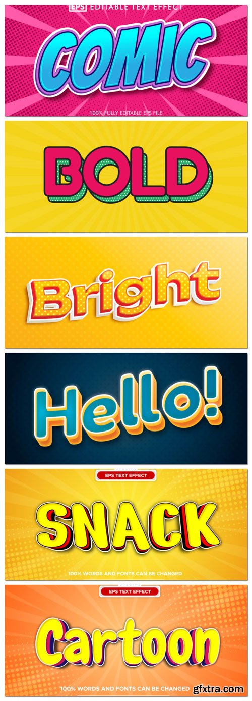 Vector editable text effect, font style vol 2