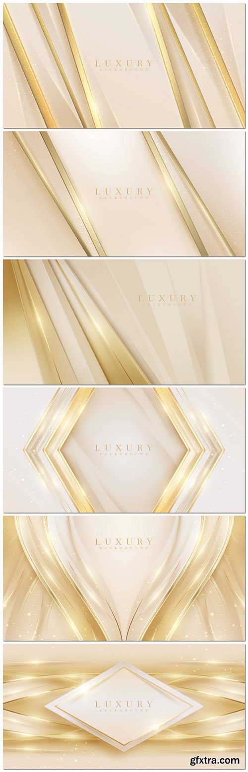 Vector luxury background with golden light effect and bokeh