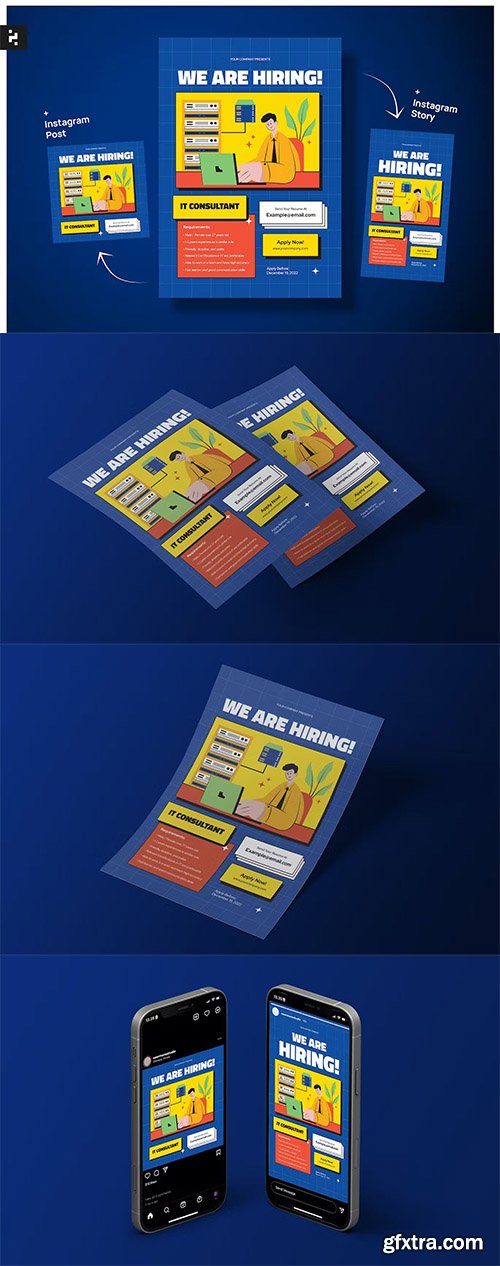 IT Consultant Job Hiring Flyer
