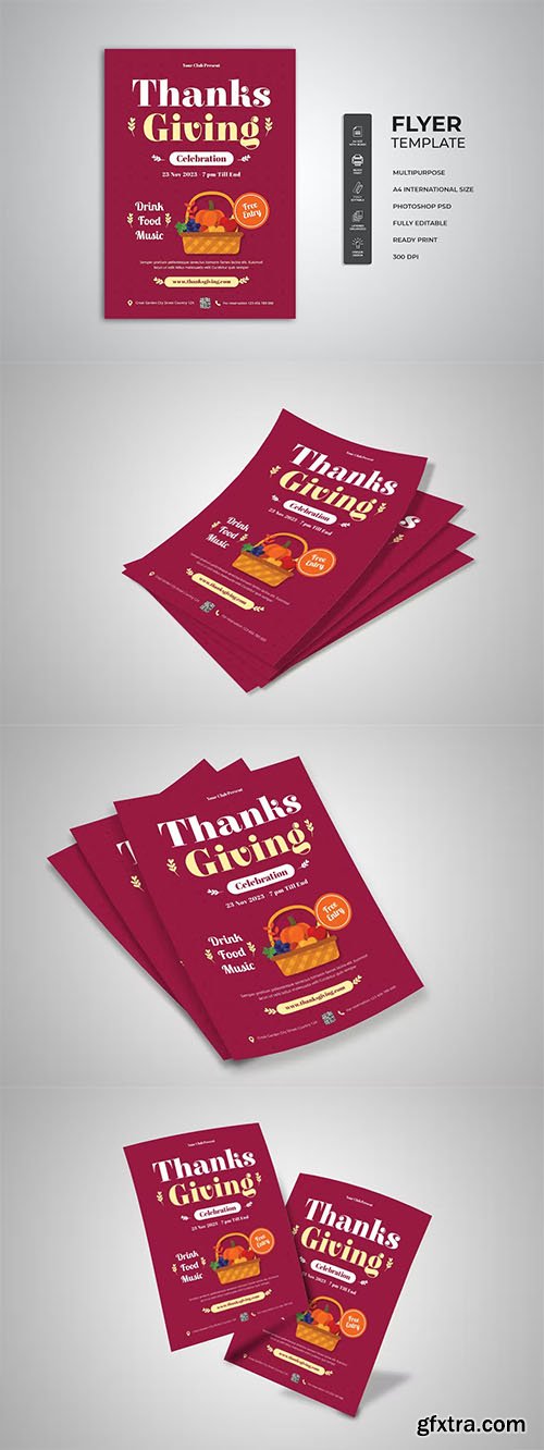 Thanksgiving Celebration Flyer vol 2